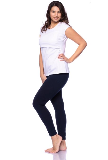BASIC Umstands-Lounge/Pyjamahose aus Bio-Baumwolle (marine) oder nach Farbwunsch