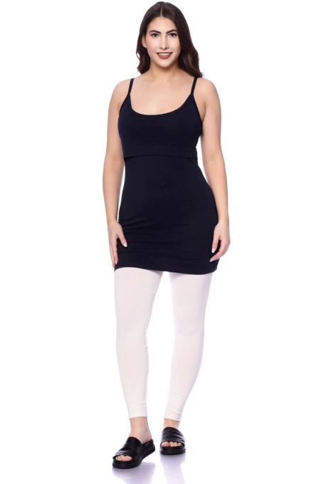107 BASIC nursing top with spaghetti straps extra long (navy)