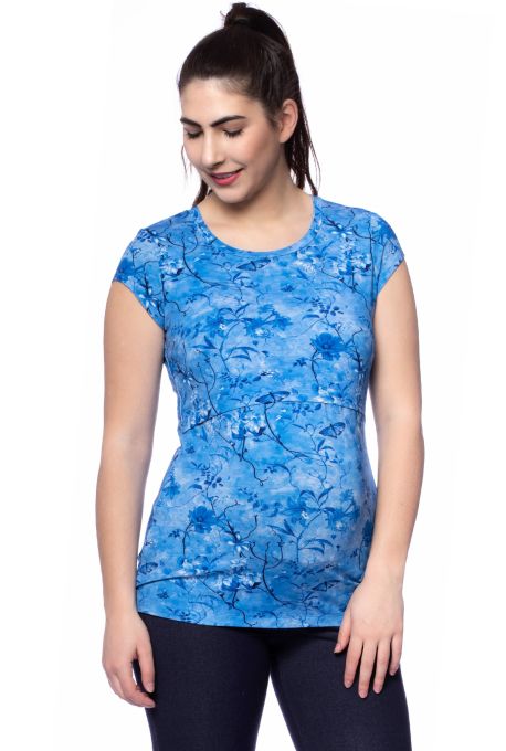 NERO Umstands- und Stillshirt (Schmetterlinge auf blau)