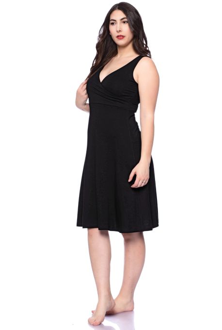 Cache-Coeur maternity and nursing nightgown made of bamboo viscose (black)
