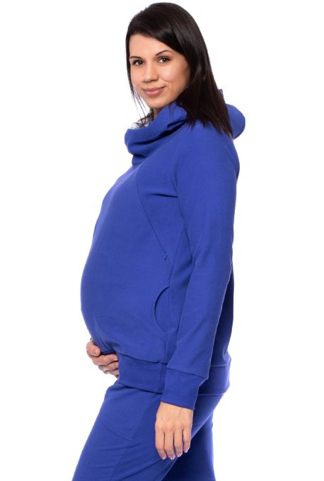 BIBO Umstands- und Stillpullover aus Bio Baumwolle (kobaltblau)