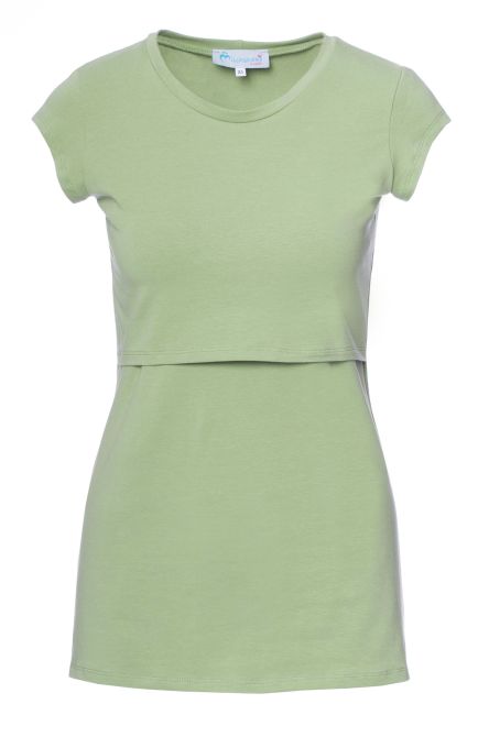 103 BASIC Umstands- und Stillshirt Rundhals kurzarm (mintgrün)