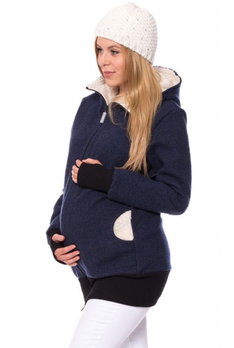 KILIAN Winter Merino Wollwalk Tragejacke/Umstandsjacke gefüttert - 100 % made in Germany