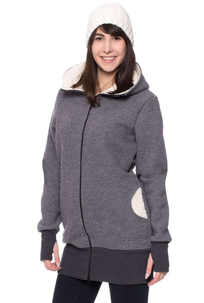 Woll umstandsjacke mit teddyfutter tragejacke clearance
