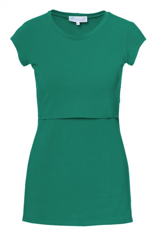 103 BASIC Umstands- und Stillshirt Rundhals kurzarm (grün)