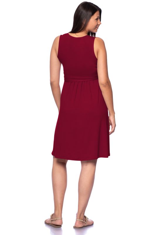 104 Basic ärmelloses Umstands- und Stillkleid (bordeaux)