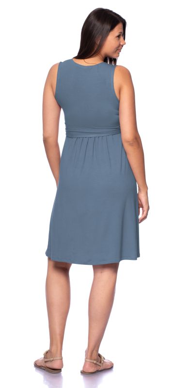 104 Basic sleeveless maternity and nursing dress (jeans)