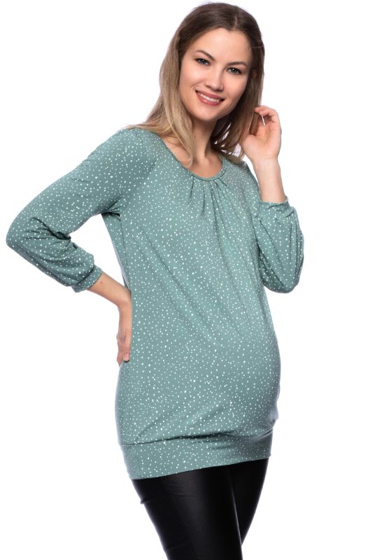 AMELIE Umstands- und Stillbluse (mint Pünktchen)