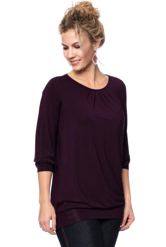 AMELIE Umstands-& Stillbluse (aubergine)