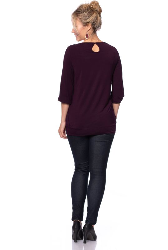 AMELIE Umstands-& Stillbluse (aubergine)