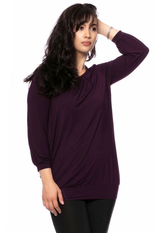 AMELIE Umstands-& Stillbluse (aubergine)