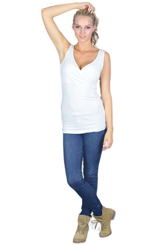 VARIO Cache-Coeur maternity and nursing top (white)