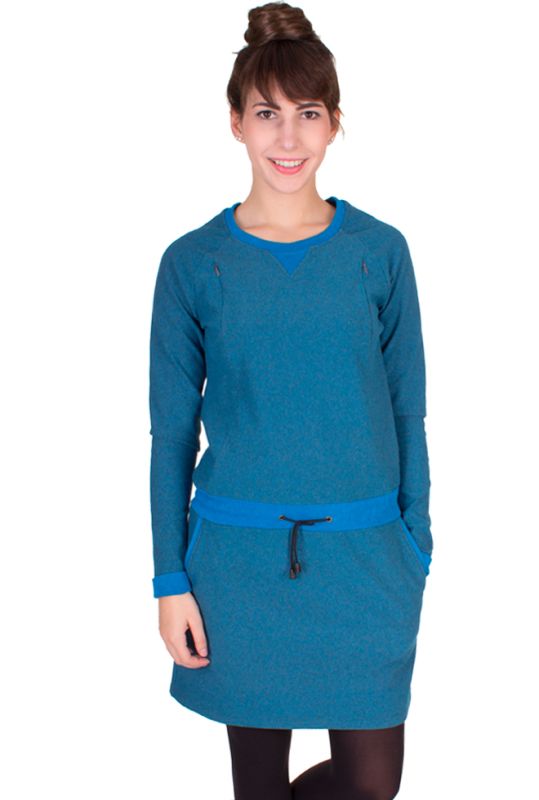 LOTTA Sweat Kleid mit Kontrastbündchen
