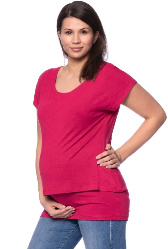 APRIL Zweilagiges Umstands- und Stillshirt (fuchsia)