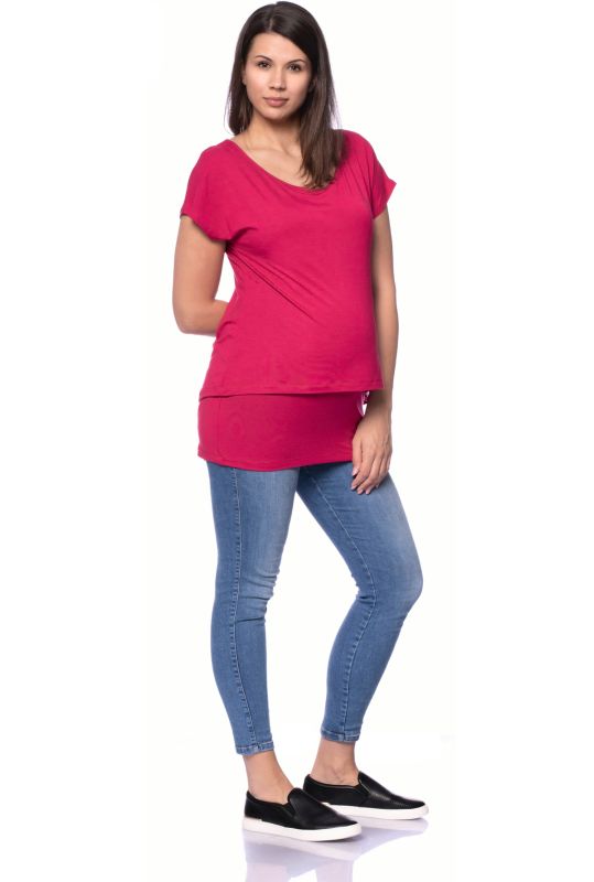 APRIL Zweilagiges Umstands- und Stillshirt (fuchsia)