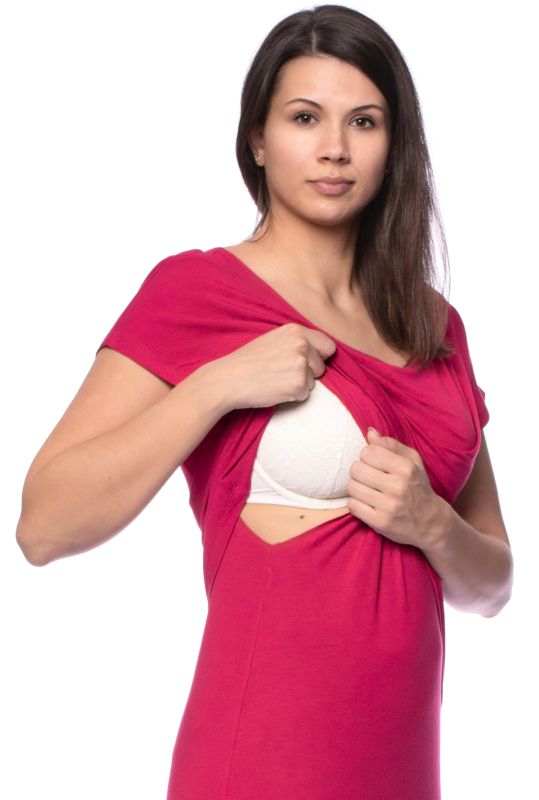 APRIL Zweilagiges Umstands- und Stillshirt (fuchsia)