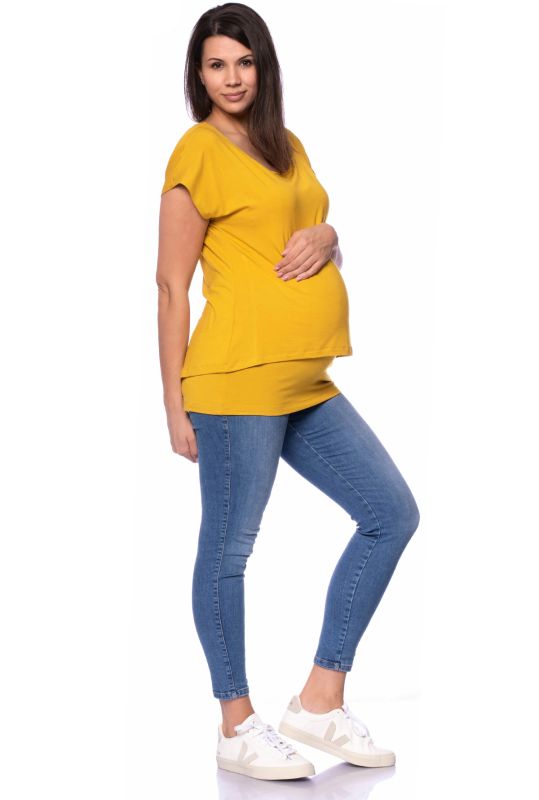 APRIL Zweilagiges Umstands- und Stillshirt (gelb)