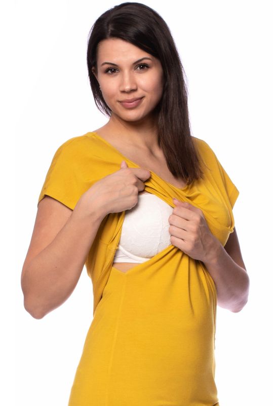 APRIL Zweilagiges Umstands- und Stillshirt (gelb)