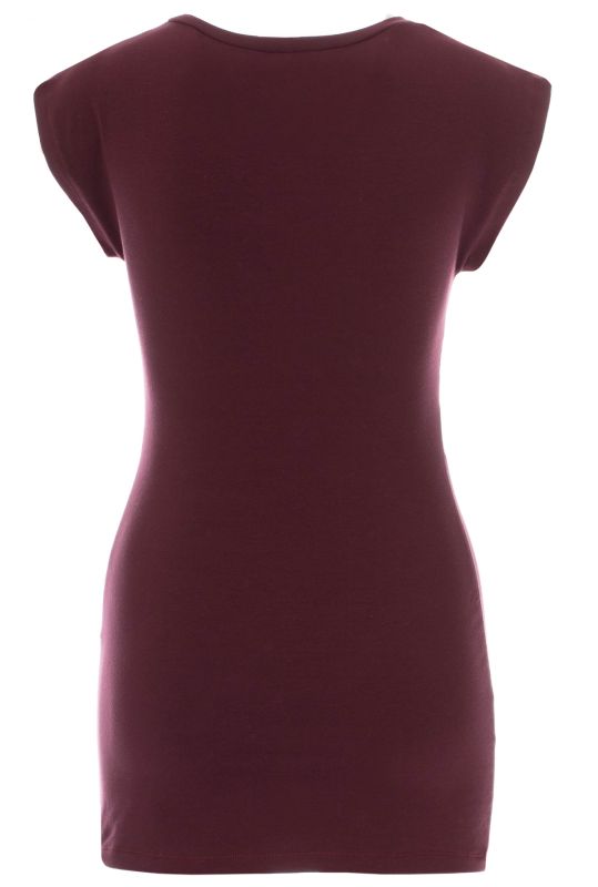 KYRA Umstands- und Stillshirt Colour-Block (aubergine)