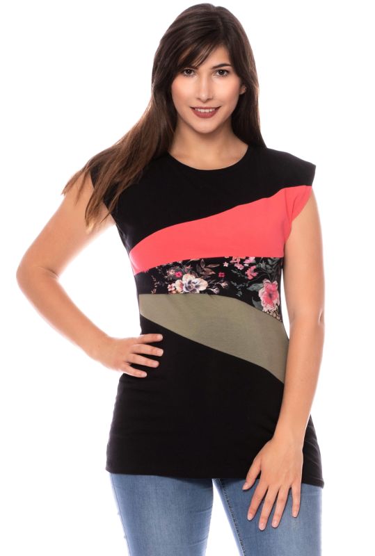 KYRA Umstands- und Stillshirt (schwarz Colour-Block)