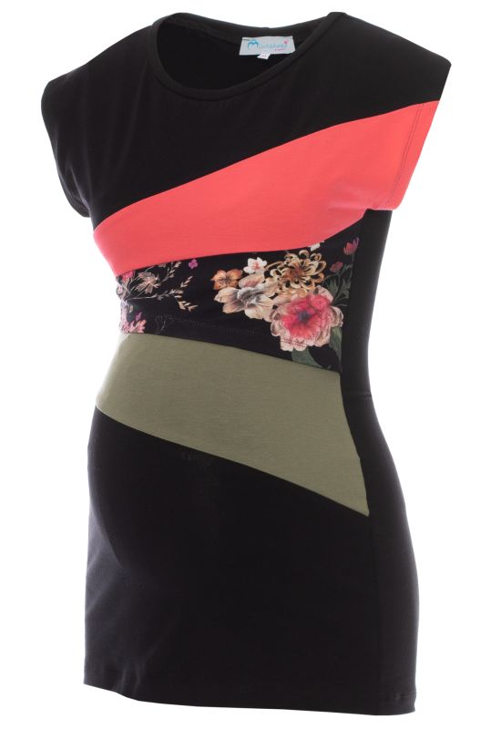 KYRA Umstands- und Stillshirt (schwarz Colour-Block)
