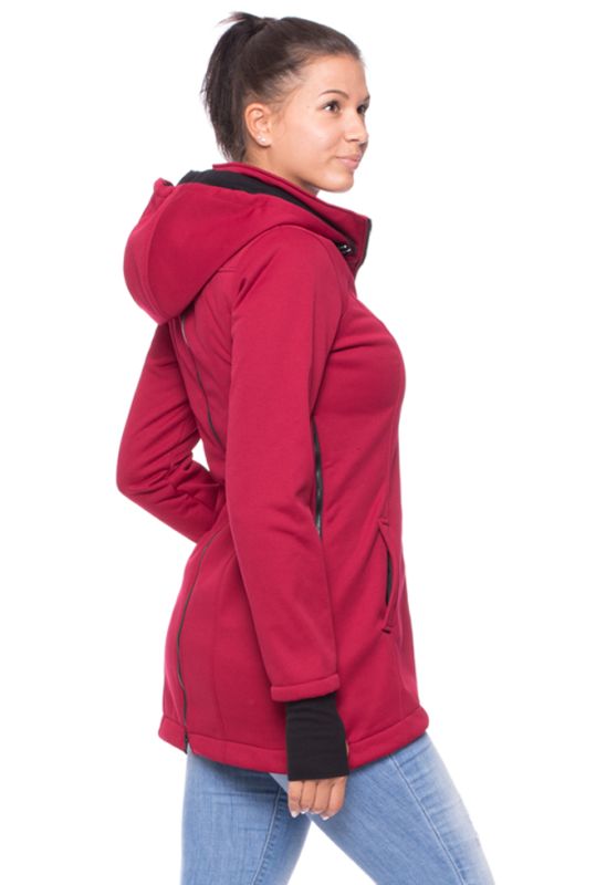 Nur in XS (34/36) AGGIE  Softshell Tragejacke + Rückentrage in bordeaux %%%