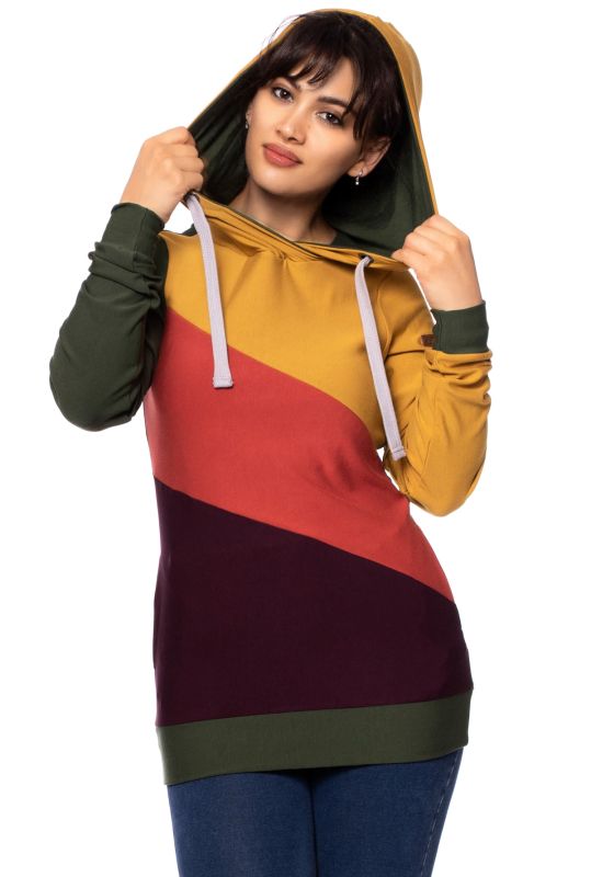 LILAN leichter Umstands- und Stillpullover Hoodie aus seidenweichem Modal Sweat