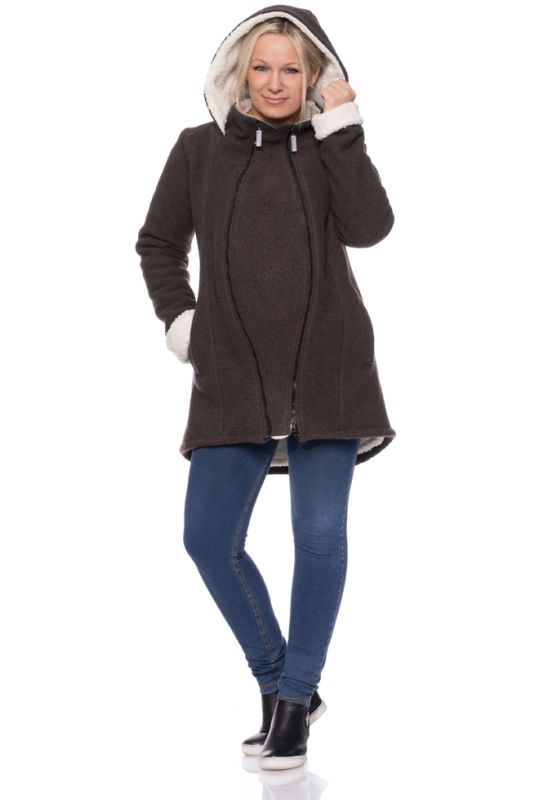 ENA Winter Wollwalk Tragejacke/Umstandsjacke (Merinowolle) gefüttert - 100 % made in Germany