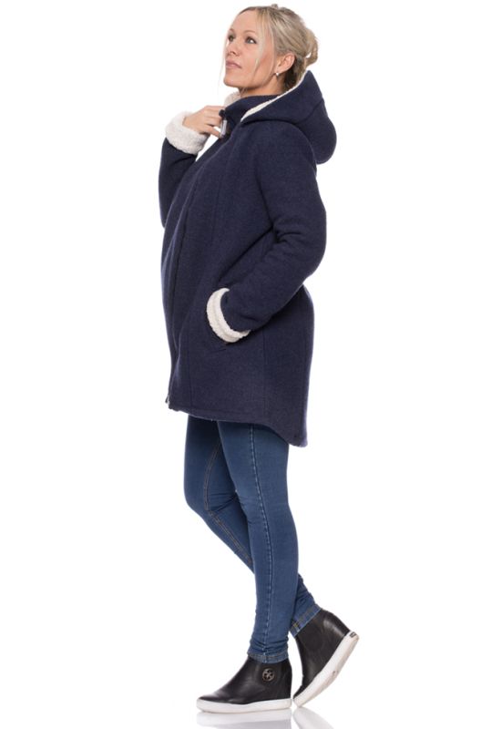 ENA Winter Wollwalk Tragejacke/Umstandsjacke (Merinowolle) gefüttert - 100 % made in Germany