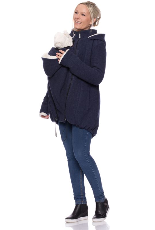 ENA Winter Wollwalk Tragejacke/Umstandsjacke (Merinowolle) gefüttert - 100 % made in Germany