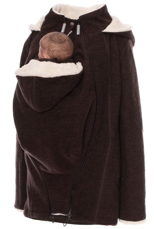 ENA Winter Wollwalk Tragejacke/Umstandsjacke (Merinowolle) gefüttert - 100 % made in Germany