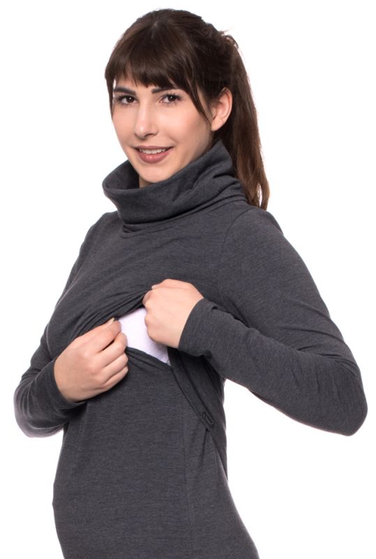 TSC COMO doppellagiges Basic Rollkragenpullover (anthrazitmeliert)