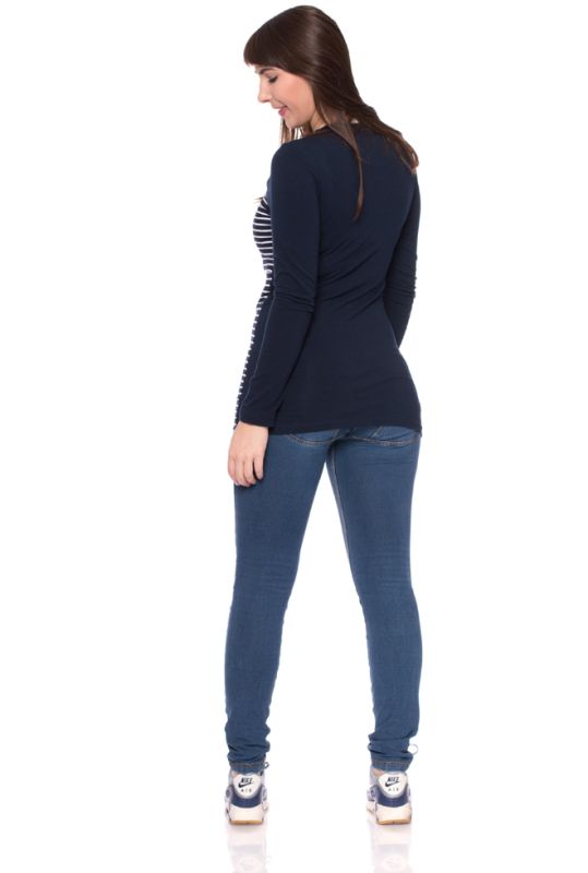BRUNO Shirt Langarm Umstands- und Stillshirt (Streifen)