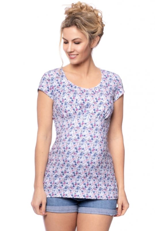 LOUNA Umstands-& Stillshirt kurzarm (MINI Josie Meadow Floral blau)