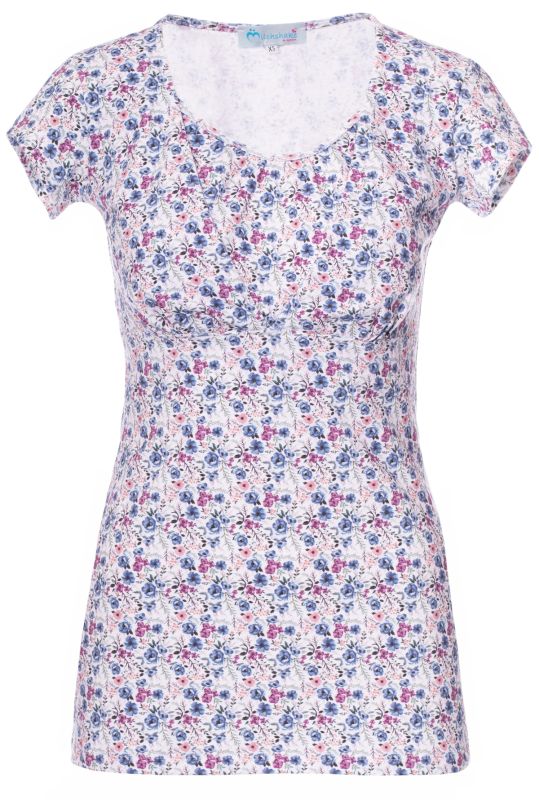LOUNA Umstands-& Stillshirt kurzarm (MINI Josie Meadow Floral blau)
