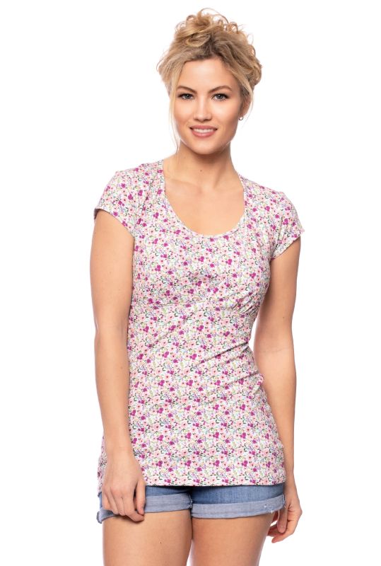 LOUNA Umstands-& Stillshirt kurzarm (MINI Josie Meadow Floral rosa)