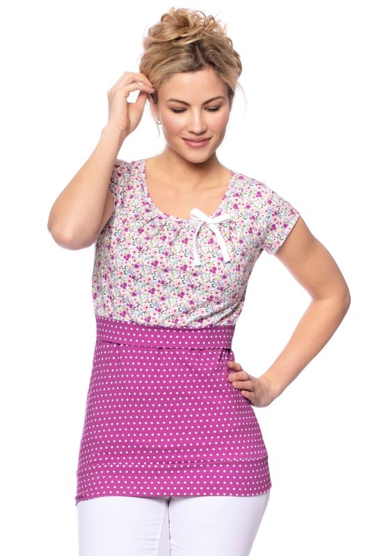 MARIA Umstands- und Stillshirt kurzarm (MINI Josie Meadow Floral Pink)