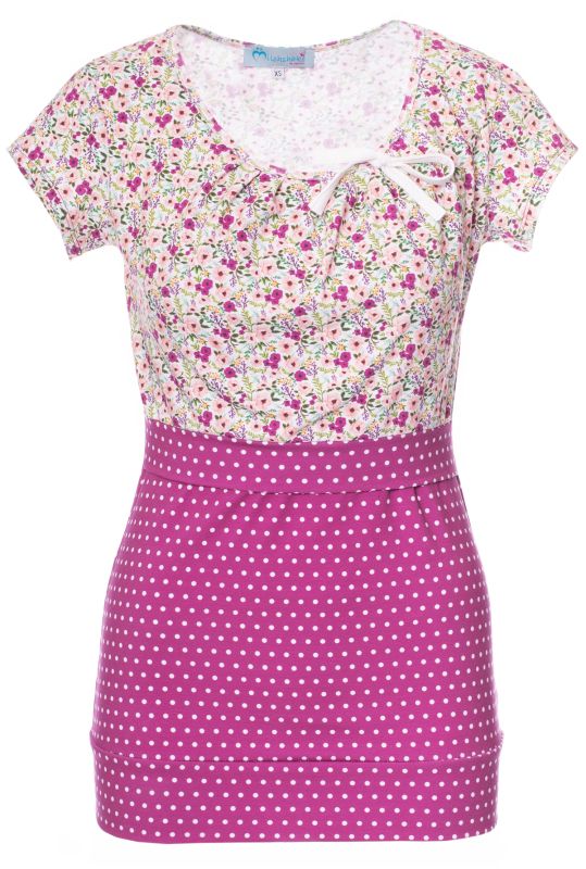 MARIA Umstands- und Stillshirt kurzarm (MINI Josie Meadow Floral Pink)