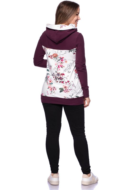 JUNA Kapuzenpullover aus Bio Baumwolle (aubergine)