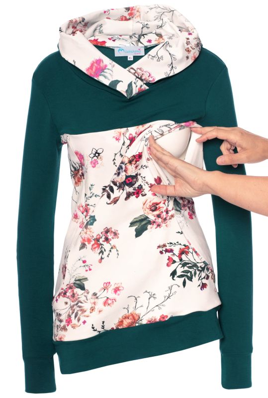 JUNA Kapuzenpullover aus Bio Baumwoll/Bambus-Gemisch (flaschengrün)
