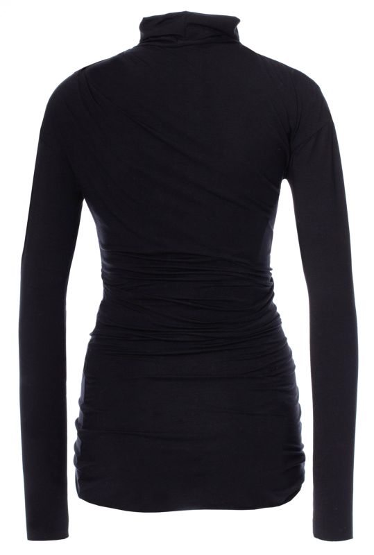 Carmen doppellagiges Rollkragen Umstands-& Stillshirt (schwarz)