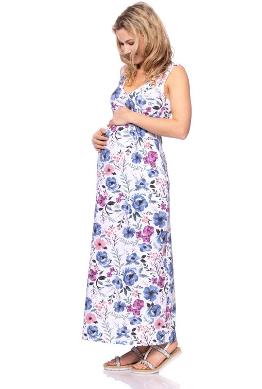 LIVIA Maxi Umstands-& Stillkleid (Berry Meadow Floral on Cream)