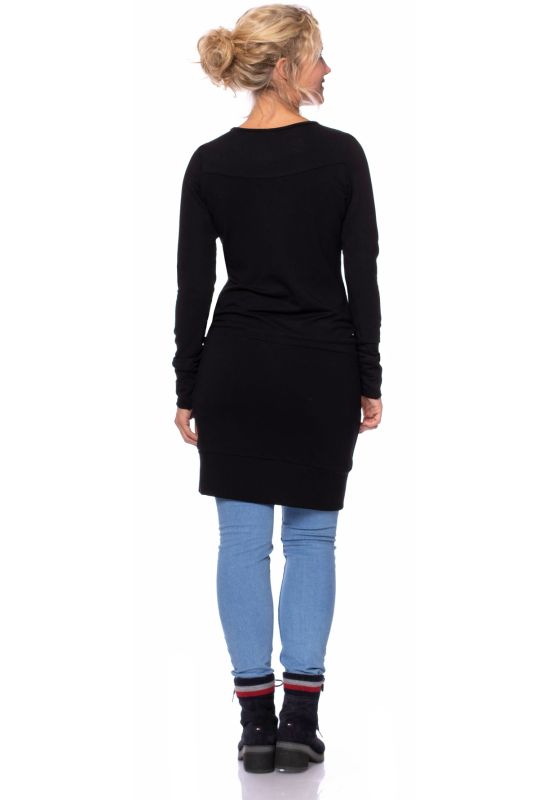 KAREN Umstands-& Stillkleid  aus Modal-French Terry (schwarz)