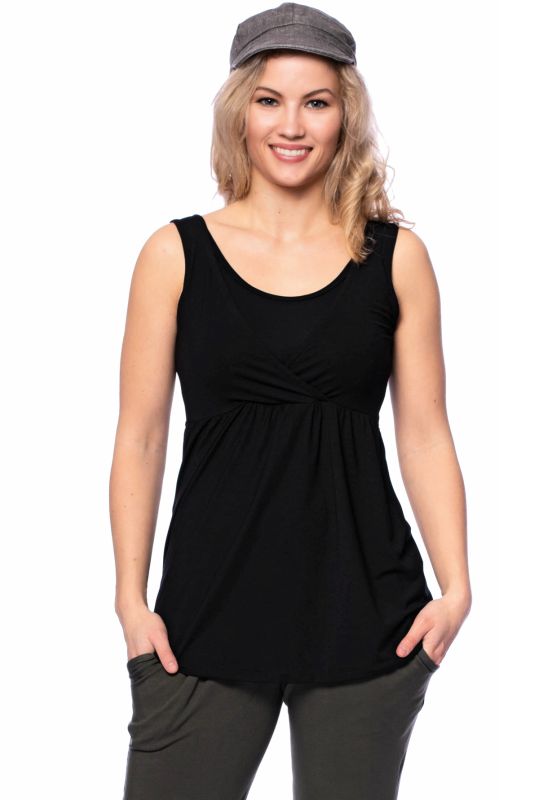 2 tlg. VARIO-SET (LUNA & NANA) Umstands- und Stillshirt mit Croptop (schwarz)