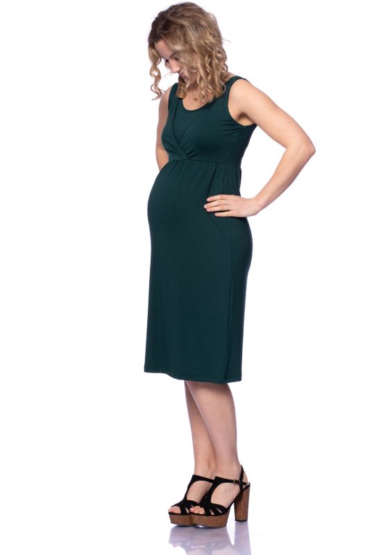 ESTHA Umstands- und Stillkleid aus Bambus-Viskose (flaschengrün)