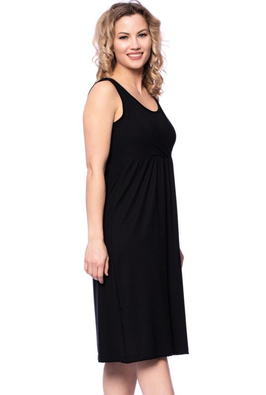 ESTHA maternity and nursing dress made of bamboo viscose (black)