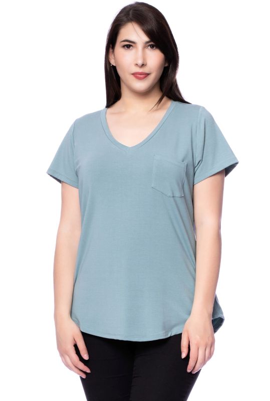 CASSI zweilagiges Oversized Umstands- und Stillshirt (antikgrün)