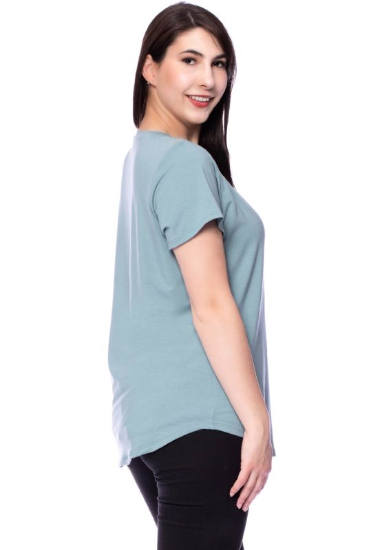 CASSI zweilagiges Oversized Umstands- und Stillshirt (antikgrün)