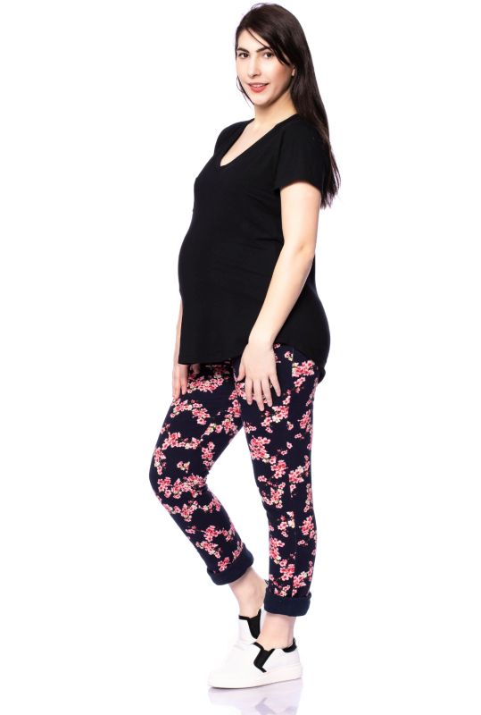 CASSI two-layer oversized maternity and nursing shirt (black)