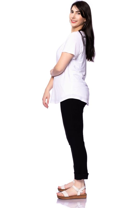 CASSI two-layer oversized maternity and nursing shirt made of Tencel modal in white